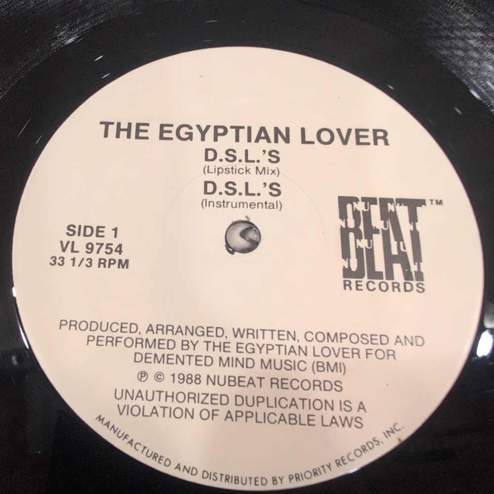 The Egyptian Lover DSL'S I Want Cha 12" Vinyl Single 1988 NuBeat VL 9754 VG - Picture 6 of 6